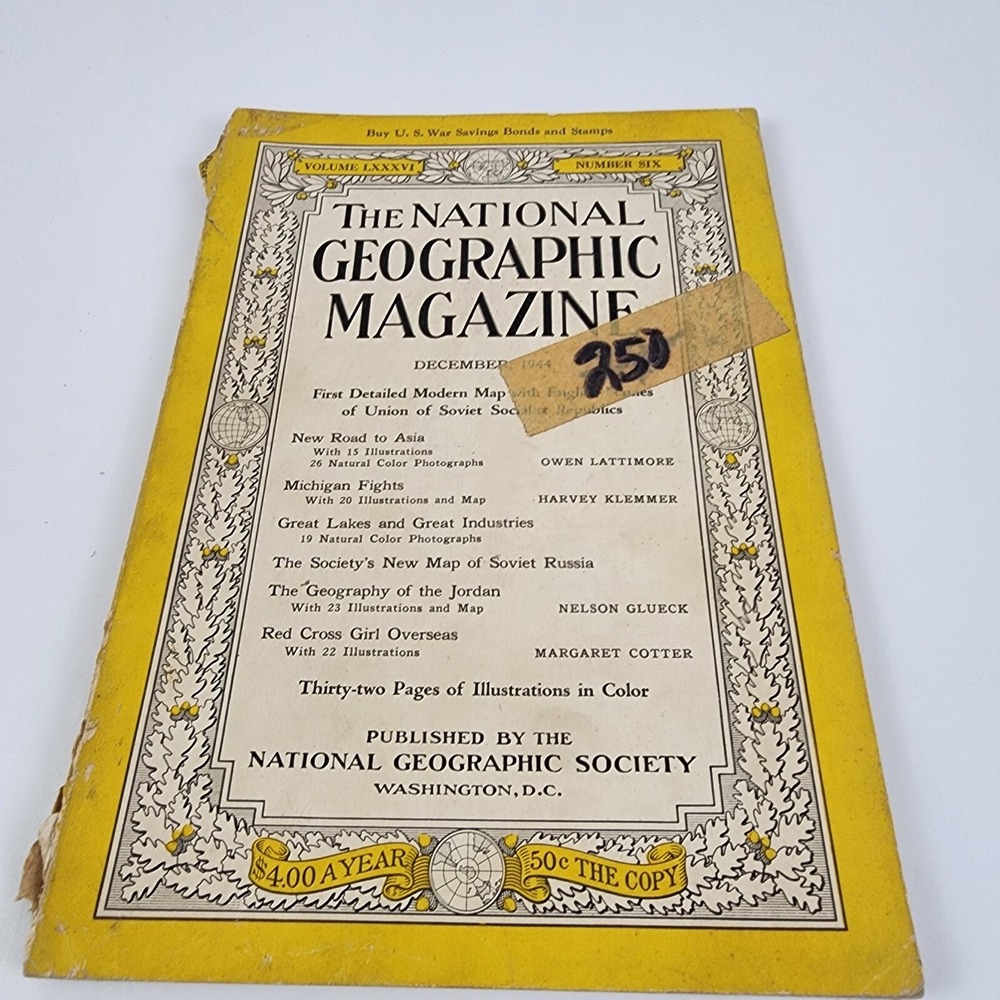 National Geographic Magazine December‎ 1944 No  Insert